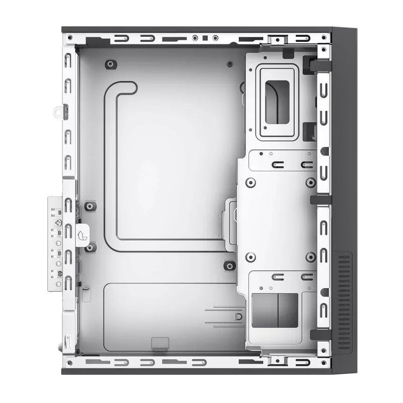 Akyga AK-302-01BL SFF-pc-behuizing, Micro-ATX / Mini-ITX, USB-C + 2x USB 3.0 + USB 2.0, zonder voeding, zwart