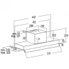 CATA ARMONIA 45 X inbouw afzuigkap RVS 645 m³/h