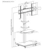 TV-standaard ergo office ER-304 B, max. draagvermogen 50 kg, VESA 600x400