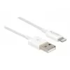 USB-datakabel en oplaadkabel DeLOCK 83000 voor iPhone iPad iPod wit 1 m