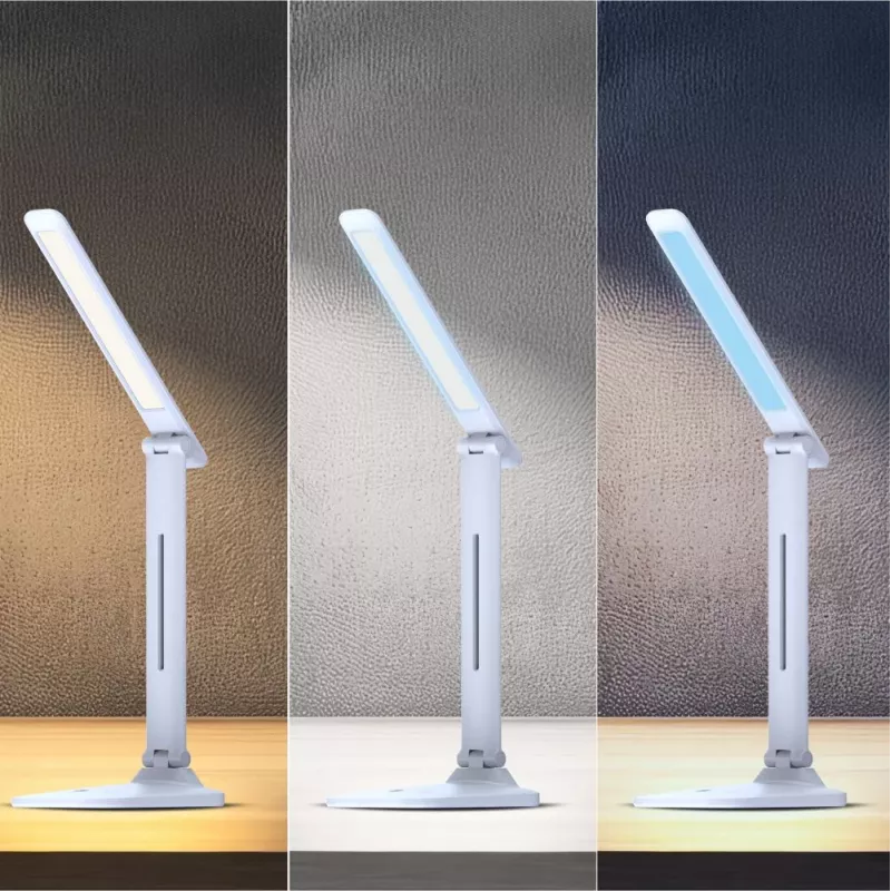 Tafellamp Hawk HW-LAMP01 wit LED instelbare helderheid, verstelbare arm