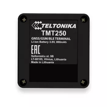 GPS-personentracker Teltonika TMT250 — zwart, 0,128 GB geheugen, Li-Ion 3,8 V, tot 8 uur accuduur