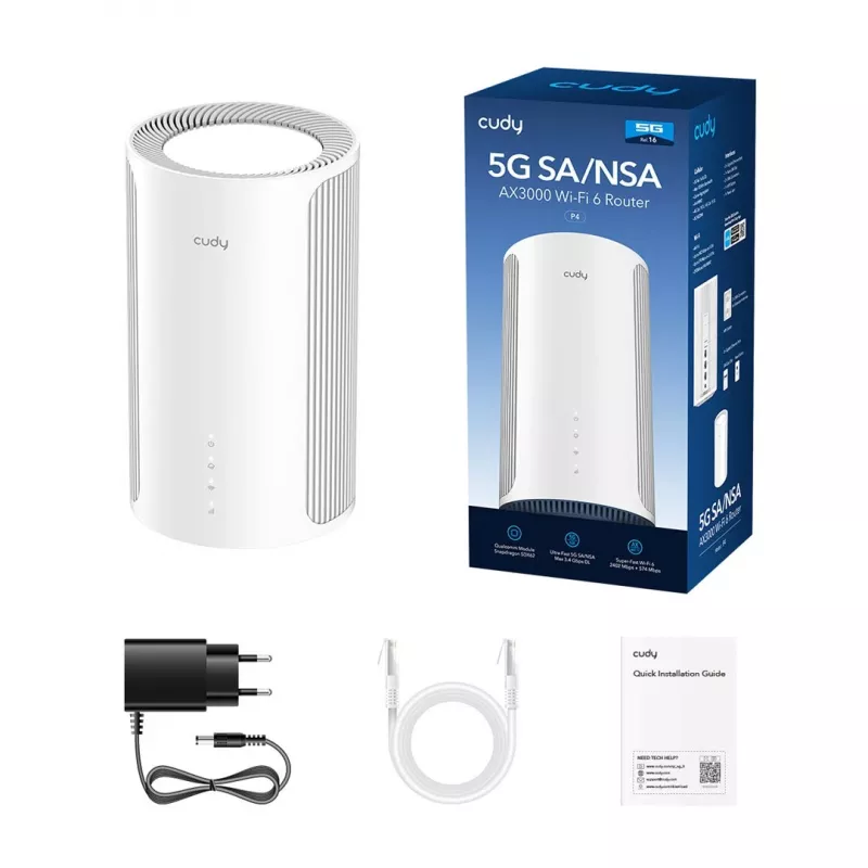 Router Mesh snel krachtig thuisnetwerk WiFi-6 AX3000 dualband Cudy P4 5G S