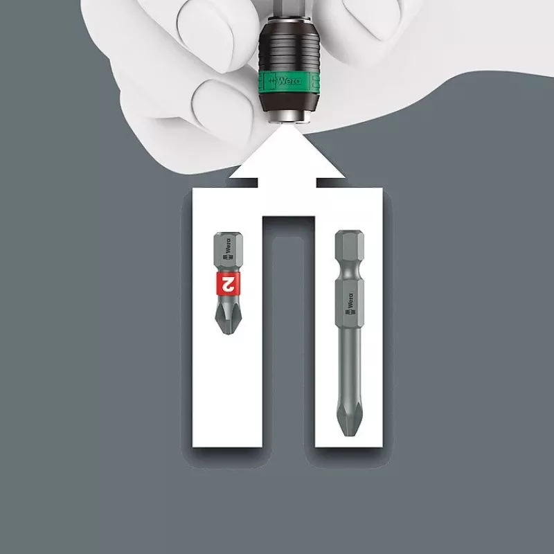 Multibit-schroevendraaier Wera Kraftform Kompakt Pistol RA-R 1 7 stuks