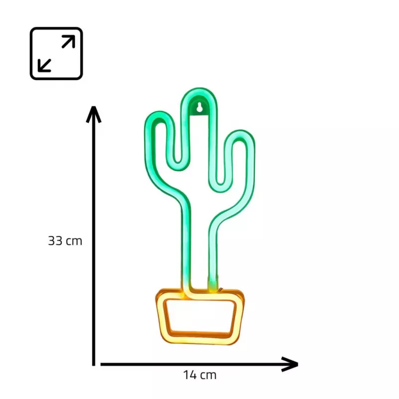 Neon Lights MANTA SNL07GN groen geel cactusstijl decoratieve LED-neonlamp