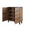 Cama sideboard LOTTA 110 4D wotan eiken + mat zwart