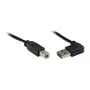 GoodConnections verbindingskabel USB 2.0 EASY stekker A haaks naar stekker B, zwart, 3m