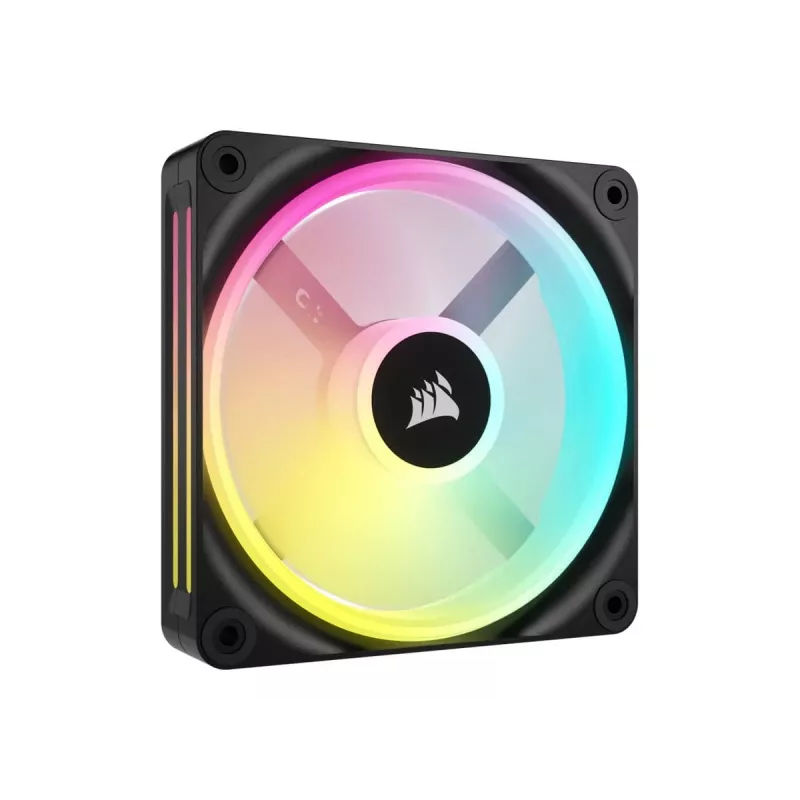Corsair CO-9051001-WW iCUE LINK QX120 RGB behuizingsventilator, 120 mm, PWM, met temperatuursensor, zwart