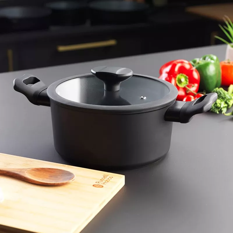 Vleespan Russell Hobbs RH01863EU7 20 cm Crystaltech pannenset RVS glazen deksel
