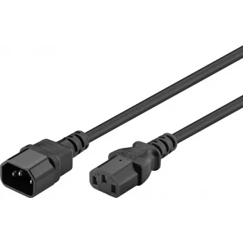 Goobay IEC-apparaatverlengkabel, 1,8 m, zwart (59570)