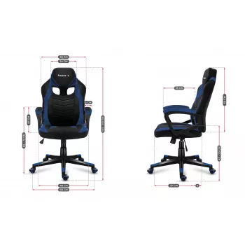 Huzaro FORCE 2.5 blauw MESH gaming-stoel netzitting zwart, blauw