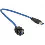 USB-kabel DeLOCK 86375 USB 3.2 Gen 1 0,5 m USB-A blauw