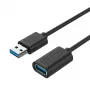 UNITEK Y-C458GBK USB-kabel USB 3.2 Gen 1 (3.1 Gen 1) 1,5 m USB A zwart