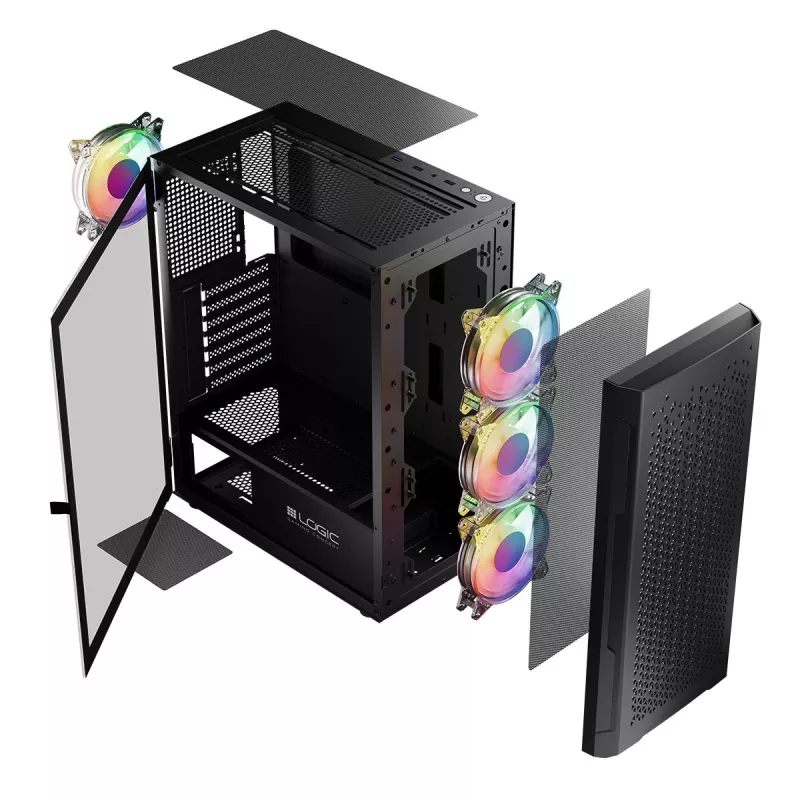 Logic ARAMIS ARGB MINIDI USB 3.0 behuizing zwart