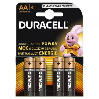 Duracell Plus AA/LR6 alkaline batterijen, 4 stuks
