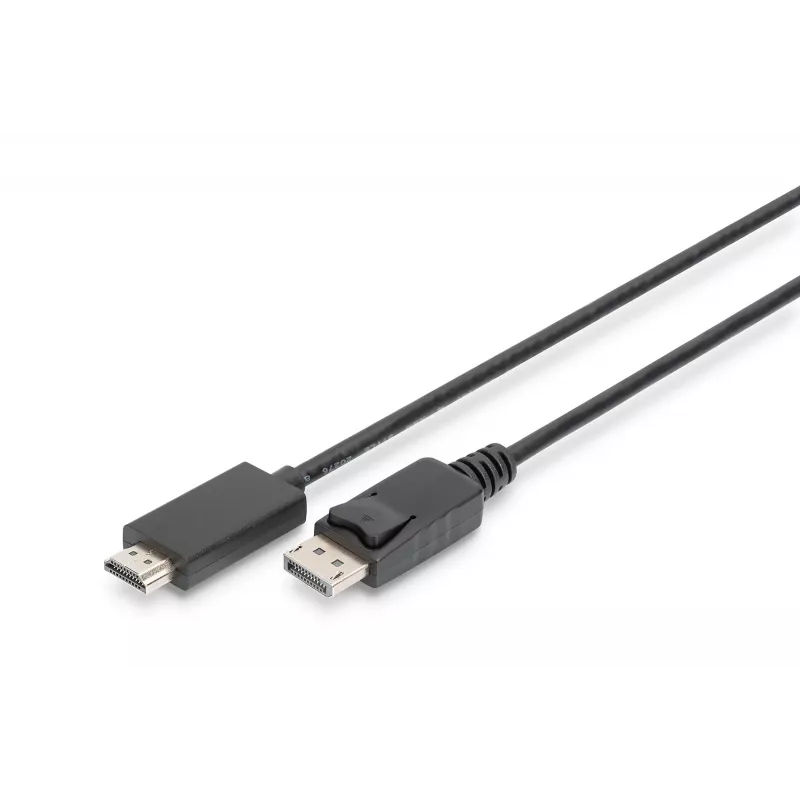 Adapterkabel DisplayPort 1.2 met vergrendeling 4K 60Hz UHD Type DP/HDMI A M/M zwart 2 m