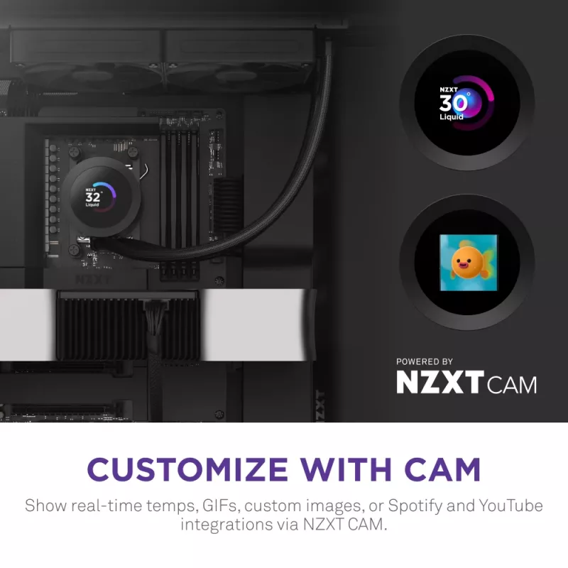 All-in-one vloeistofkoeler NZXT Kraken Plus 280 14 cm zwart