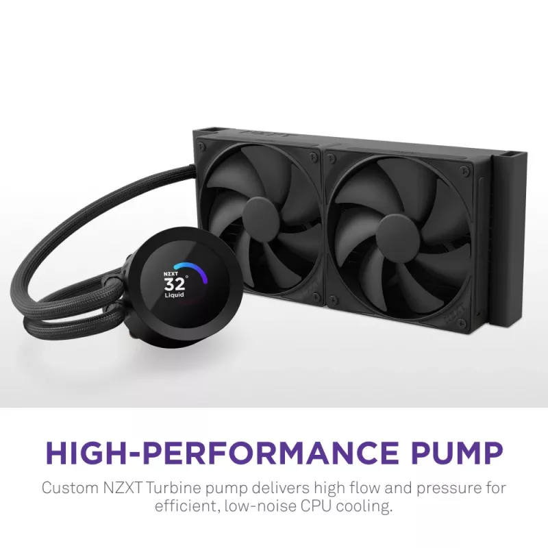 All-in-one vloeistofkoeler NZXT Kraken Plus 280 14 cm zwart