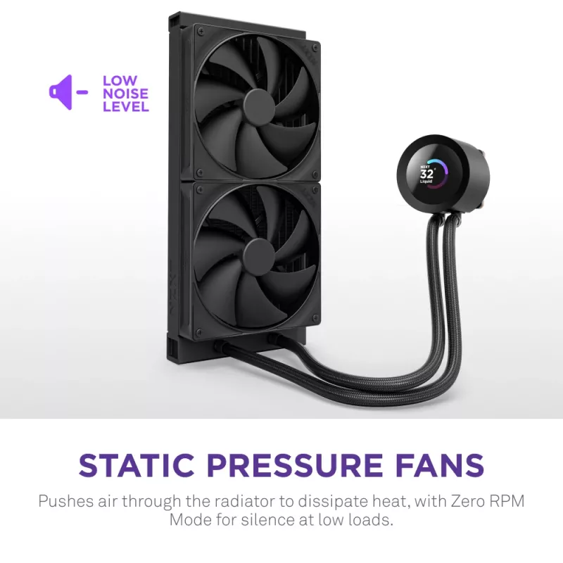 All-in-one vloeistofkoeler NZXT Kraken Plus 280 14 cm zwart