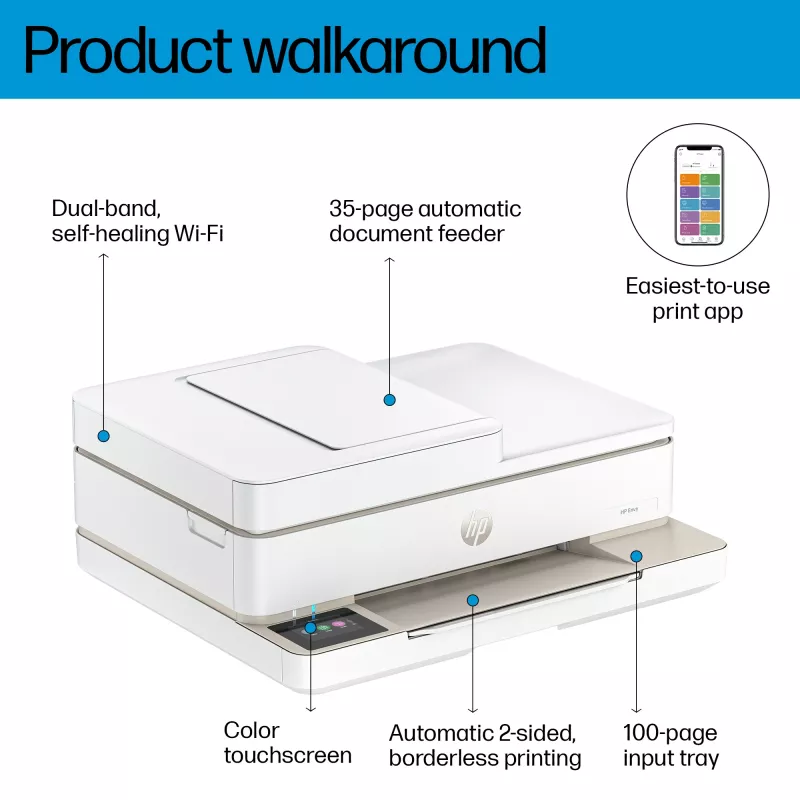 HP ENVY 6520e draadloze all-in-one kleurenprinter, Instant Ink; fotoprinten