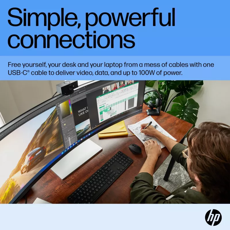 HP E45c G5 monitor 44,5 inch Dual QHD LCD 5120 x 1440