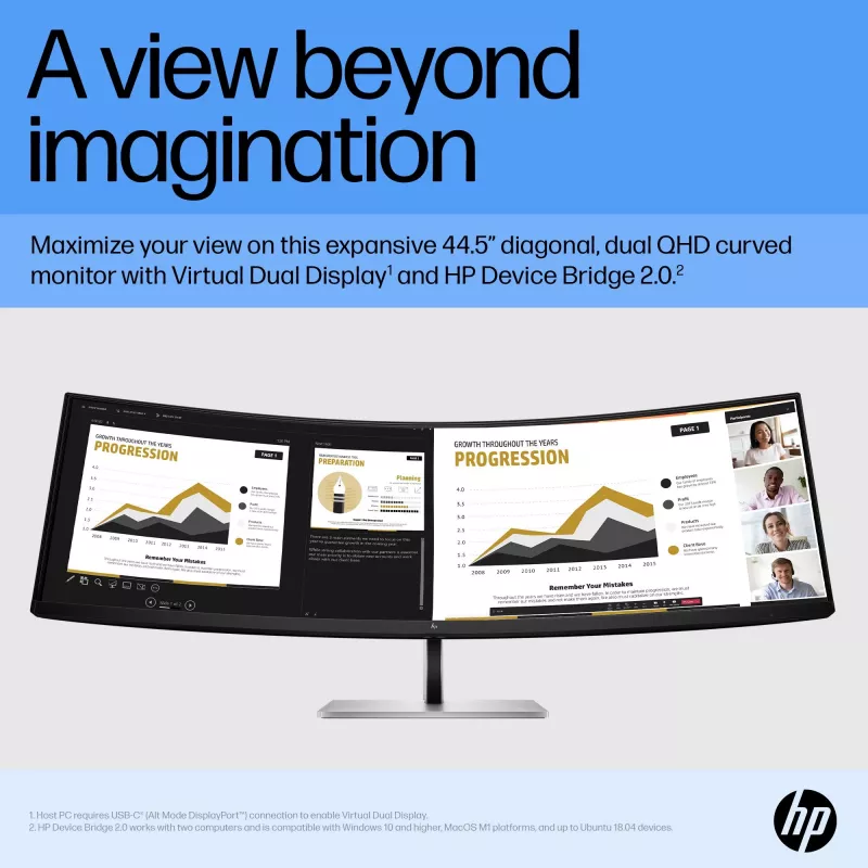 HP E45c G5 monitor 44,5 inch Dual QHD LCD 5120 x 1440