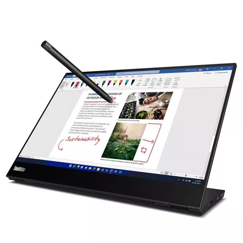 Lenovo ThinkVision M14t monitor 14 inch touchscreen LED 2240 x 1400