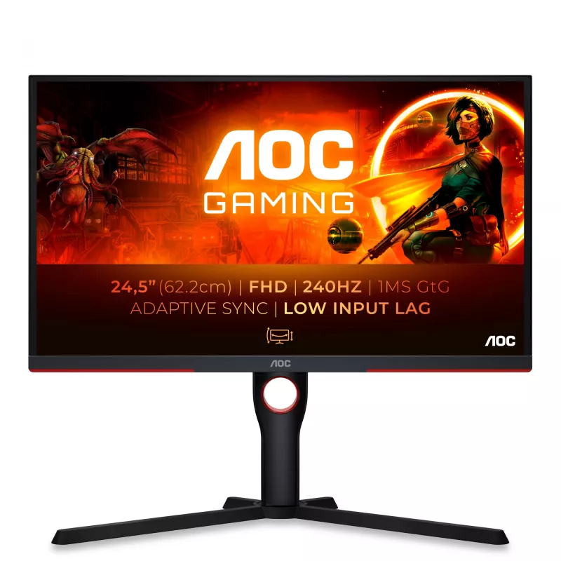 AOC G3 25G3ZM/BK computermonitor 62,2 cm (24,5 inch) 1920 x 1080 pixel Full HD zwart, rood