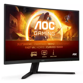 AOC G4 CQ32G4VE computermonitor 80 cm (31,5 inch) 2560 x 1440 pixel Quad HD LCD zwart, grijs