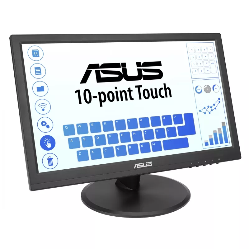 ASUS Touch VT169HE computermonitor 39,6 cm (15,6 inch) 1920 x 1080 pixel Full HD LED touchscreen tafelmount zwart