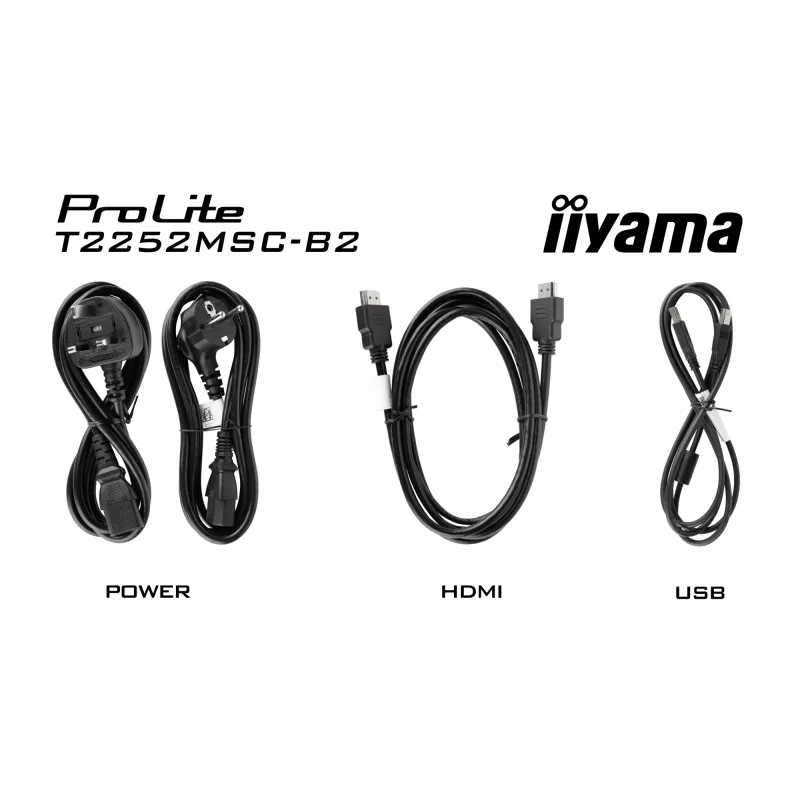 iiyama ProLite T2252MSC-B2 computermonitor 54,6 cm (21,5 inch) 1920 x 1080 pixel Full HD lcd touchscreen zwart