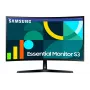 Monitor Samsung 27 inch S36GD Full HD (1920×1080), VA LCD, 100 Hz, 4 ms, 1800R curved, HDMI & VGA, VESA 75x75, zwart