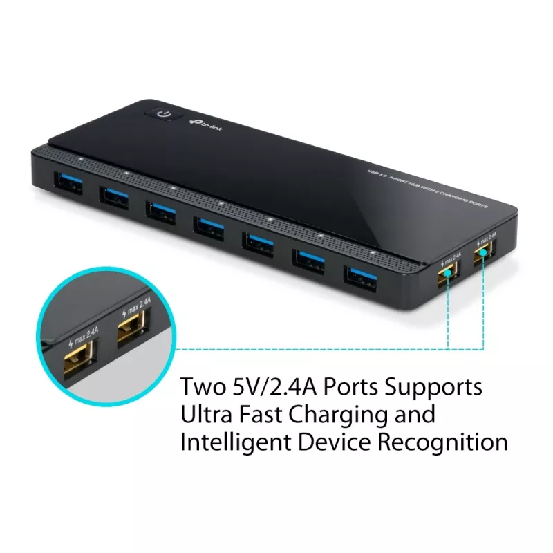 TP-Link UH720 USB 3.2 Gen 1 (3.1 Gen 1) Micro-B 5000 Mbit/s zwart