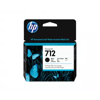 HP 712 80 ml zwart DesignJet inktcartridge
