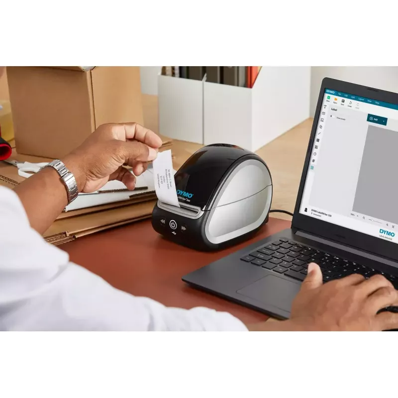 DYMO LabelWriter 550 labelprinter | labelmaker met thermische directe druk | automatische labelherkenning | print adresetiketten, verzendetiketten, barcode-etiketten & meer | EU 2-polige stekker