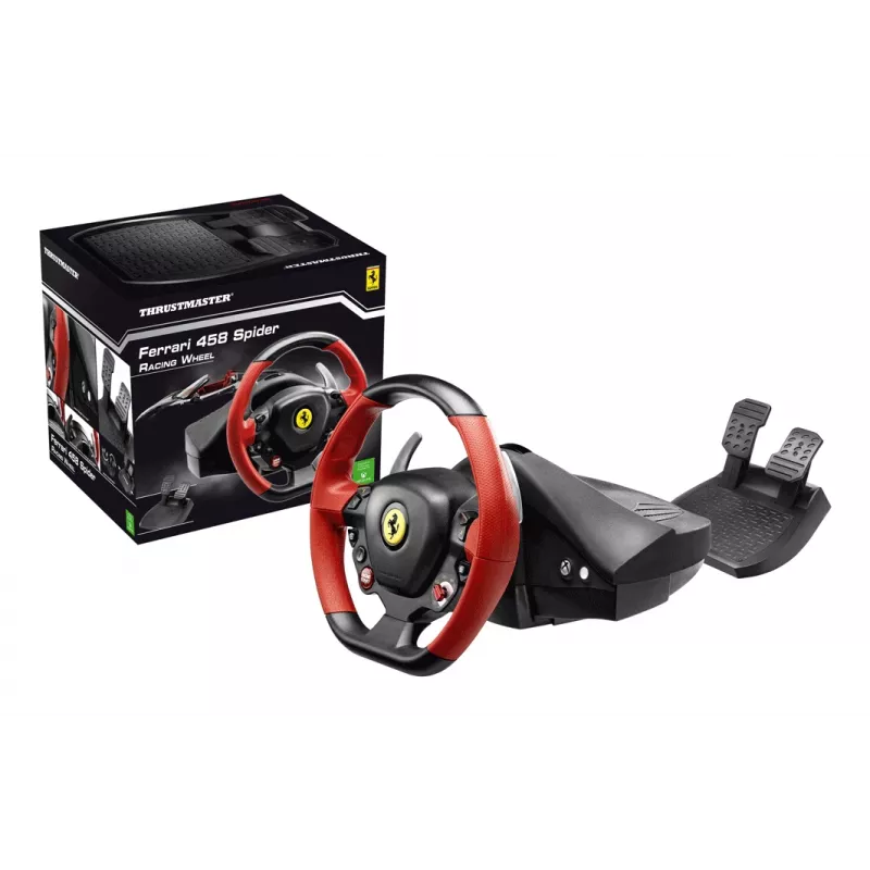 Thrustmaster Ferrari 458 Spider zwart, rood USB stuurwiel + pedalen Xbox One