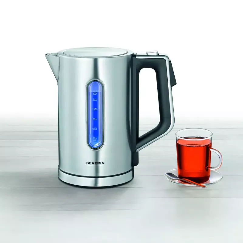 Elektrische waterkoker Severin 1.7 l 3000 W zwart roestvrij staal