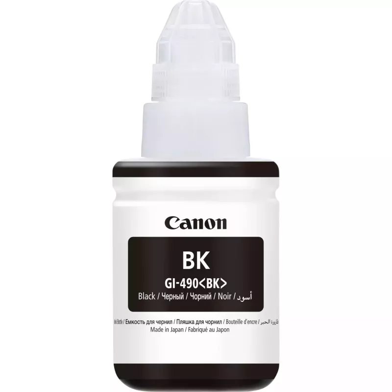 Canon GI-490BK, zwart, Canon, 130 ml, Japan, 1 stk.