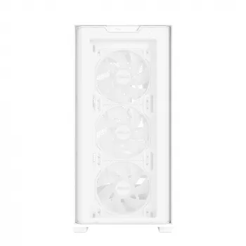 PC-behuizing ASUS A21 PLUS Micro ATX wit — ondersteunt Micro ATX/Mini-ITX, 3x120mm frontventilatoren, 1x120mm achterventilator, 360mm frontradiator, GPU tot 380 mm