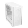 PC-behuizing ASUS A21 PLUS Micro ATX wit — ondersteunt Micro ATX/Mini-ITX, 3x120mm frontventilatoren, 1x120mm achterventilator, 360mm frontradiator, GPU tot 380 mm