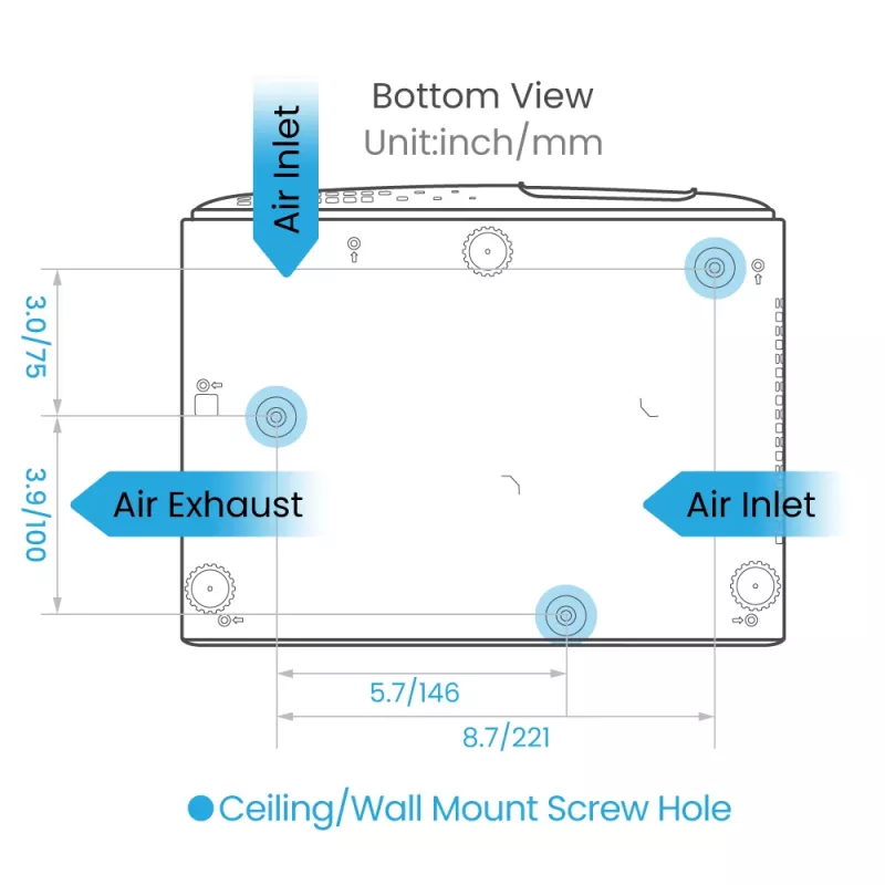 BenQ TK710 standaard beamer 3200 ANSI lumen DLP UHD 4K (3840x2160) 3D zwart, wit