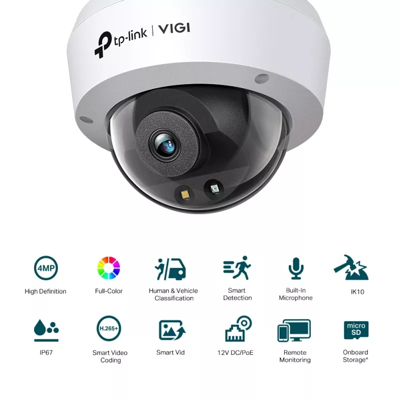IP-beveiligingscamera TP-Link VIGI 4MP full-color dome