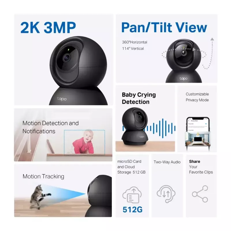 TP-Link Tapo pan/tilt home security Wi-Fi-camera