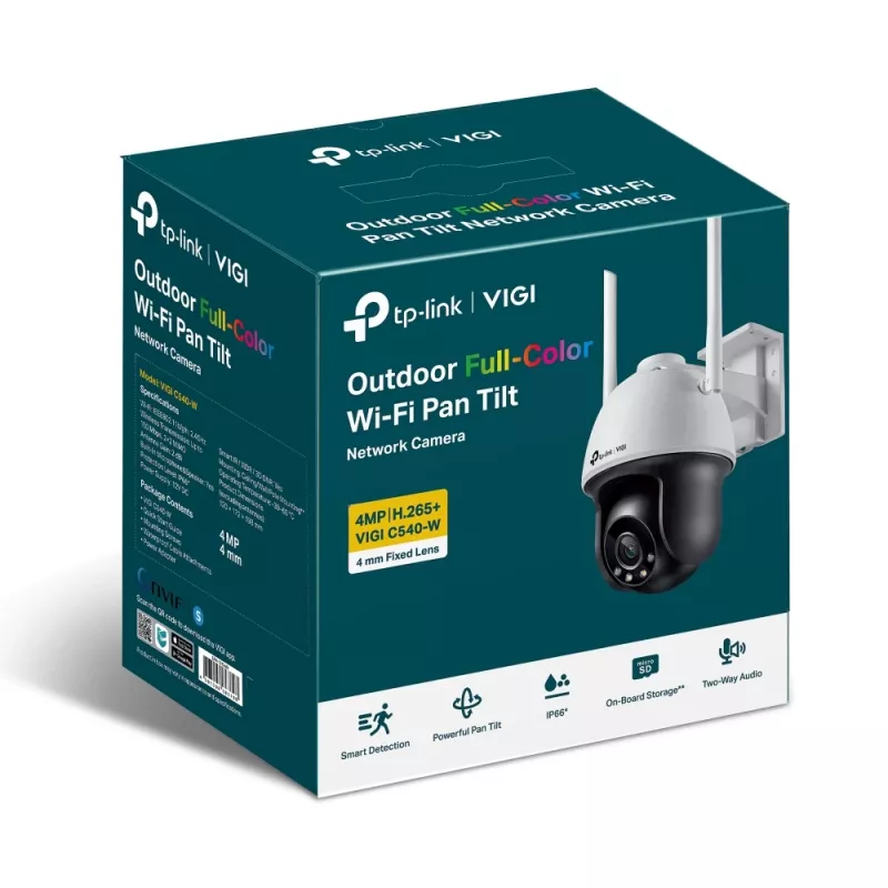 TP-Link VIGI 4MP buiten Full-Color Wi-Fi pan tilt netwerkcamera