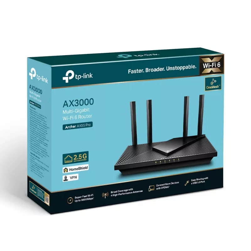 TP-Link Archer AX3000 Multi-Gigabit Wi-Fi 6 router met 2,5G-poort