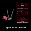TP-Link AXE5400 Wi-Fi 6E Bluetooth 5.2 PCIe-adapter, intern, draadloos, PCI Express, wlan / Bluetooth, 5400 Mbit/s, zwart, rood