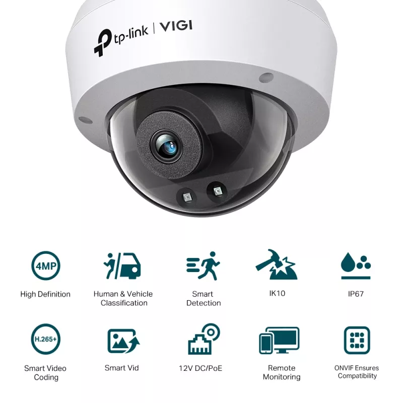 IP-beveiligingscamera TP-Link VIGI 4MP IR dome