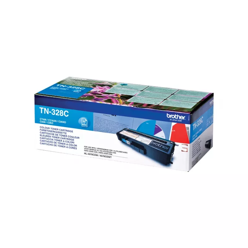 Brother TN-328C toner 1 stuk origineel cyaan