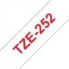 Lamineerband Brother TZe252 24mm rood op wit