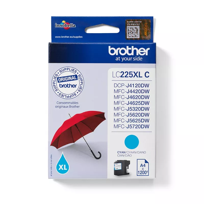 Brother LC225XLC inktpatroon 1 st. origineel hoge capaciteit (XL) cyaan